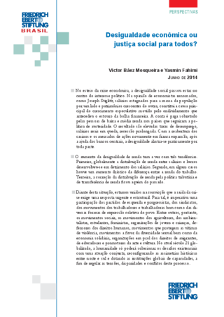 Desigualdade econômica ou justiça social para todos?