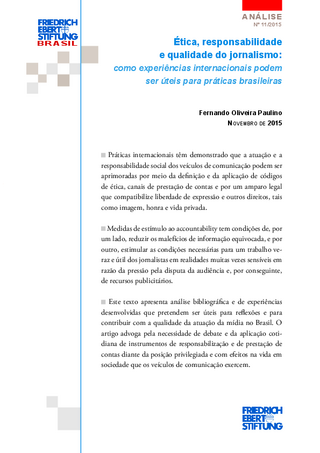 Ética, responsabilidade e qualidade do jornalismo