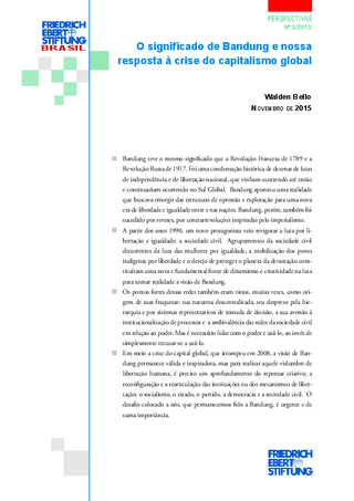 O significado de Bandung e nossa resposta á crise do capitalismo global