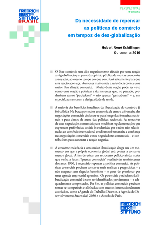 Da necessidade de repensar as políticas de comércio em tempos de des-globalização