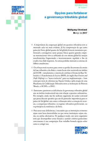 Opções para fortalecer a governança tributária global