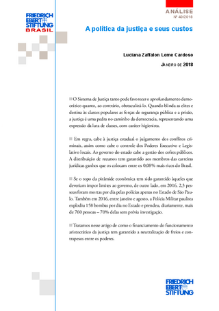 A política da justiça e seus custos