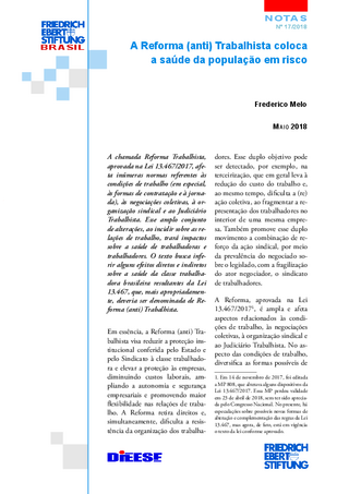 A reforma (anti) trabalhista coloca a saúde da população em risco