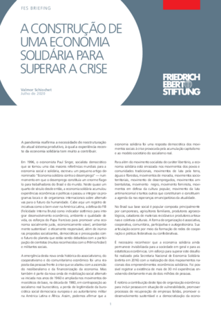 A construção de uma economia solidária para superar a crise