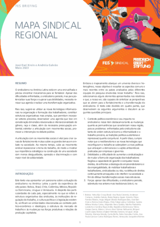 Mapa sindical regional